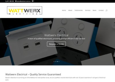 Web Design for Electrician in Blackburn
