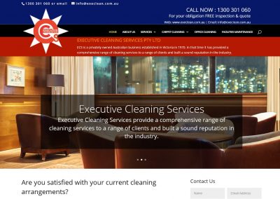Web Design for cleaning business located in Melbourne